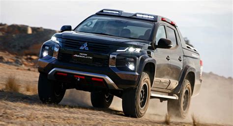 mitsubishi triton absolute concept  preview  road performance pickup carscoops