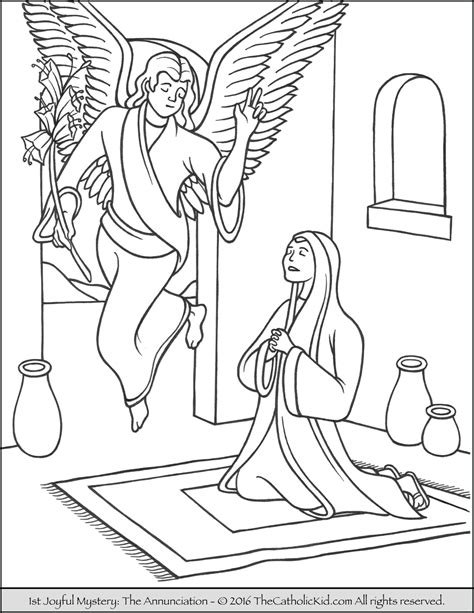 angel visits mary coloring page angel visits mary christmas craft