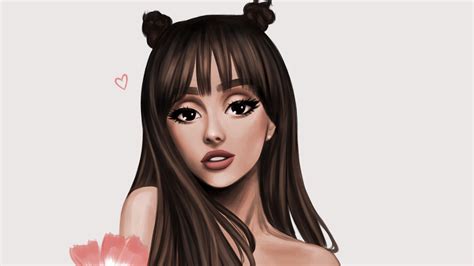 ariana grande cartoon art 5k hd music 4k wallpapers images backgrounds photos and pictures