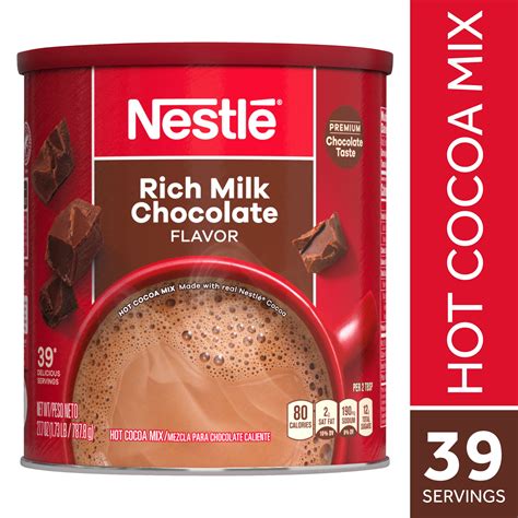 buy nestle hot cocoa rich milk chocolate flavored mix powder  oz