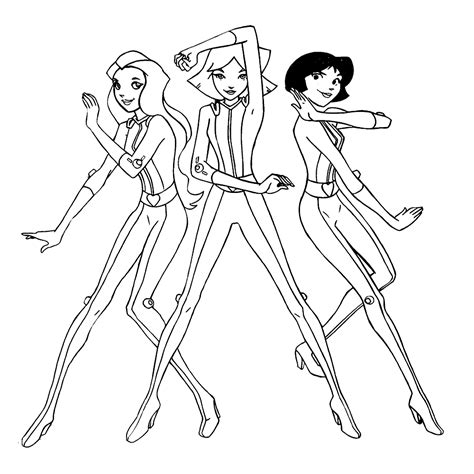 gambar coloring pages barbie spy squad high quality totally spies