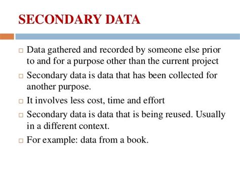 primary  secondary data