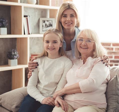 Daughter Mom And Granny Stock Image Image Of Beautiful 84788389