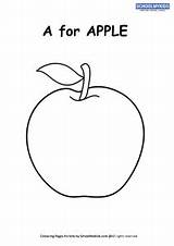 Apple Kindergarten Schoolmykids sketch template