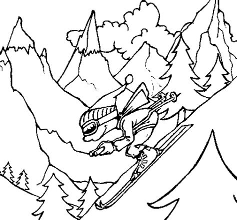 skier coloring page coloringcrewcom
