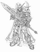 Knight Death Elf Night Warcraft Drawing Lich King Wrath Characters Character Concept Fantasy Creativeuncut Game Artwork Visit Choose Board sketch template