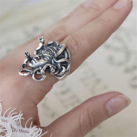medusa sterling silver ring  regalrose notonthehighstreetcom