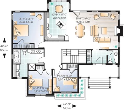 single level bungalow living dr architectural designs house plans