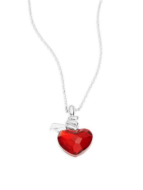 Swarovski Ties Of Love Crystal Heart Necklace in Red - Lyst