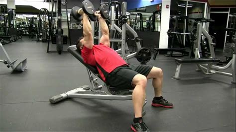 incline bench dumbbell tricep extension youtube