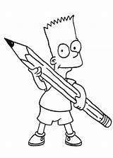 Simpsons Bart Pianetabambini sketch template