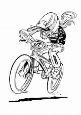 Bmx Dessin Illustration Bicicleta Imprimer Coloriage Bicicletas Bicis Velo Vtt Motocross sketch template