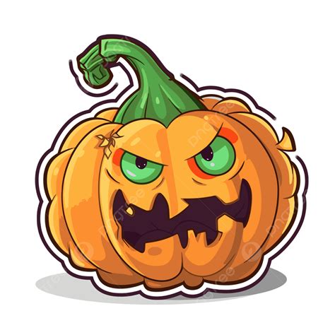 cartoon halloween pumpkin stickers clipart vector pumpkin halloween