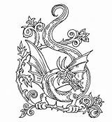 Coloring Pages Dragon Princess Adults Book Detailed Dragons Coloriage Colouring Medieval sketch template