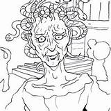 Coloring Mythical Creatures Medusa Kids Color Pages sketch template