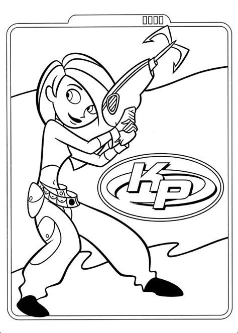 Kim With Grappling Hook Coloring Page Free Printable