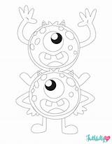 Monster Coloring Pages Cute Print Monsters Color Getcolorings Printable Printables sketch template