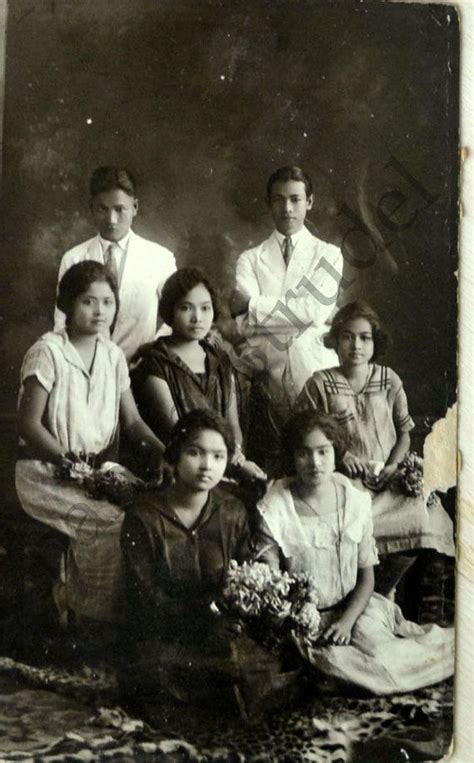1930s vintage photograph philippines beautiful portrait of a group