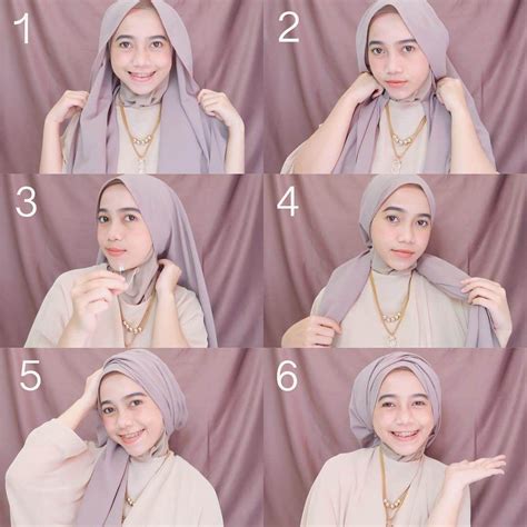 tutorial hijab pashmina  memakai ninja inspirasi fashion hijab