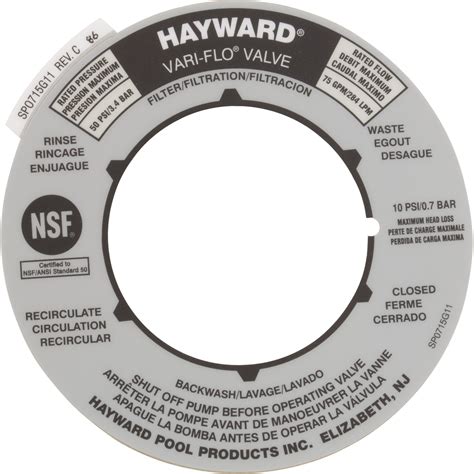 spas pools spxg valve position label hayward