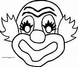 Clown Coloring Face Pages Printable Getcolorings Color Print sketch template
