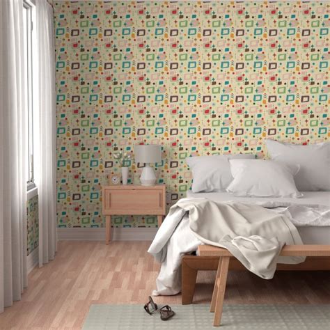 atomic pattern wallpaper spoonflower