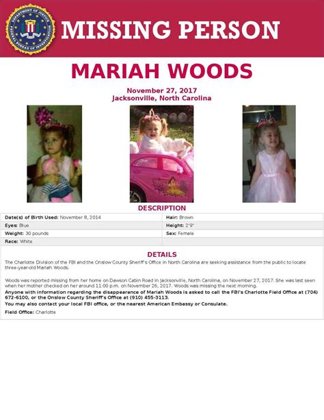 fbi joins the search for missing 3 year old girl news