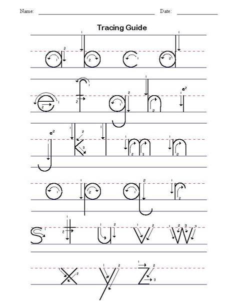 tracing template alphabet writing alphabet worksheets preschool