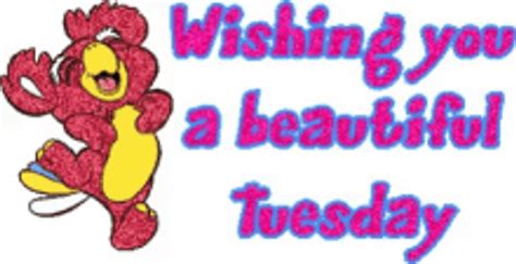 Beautiful Tuesday Morning Wishes Cute Happy Bird Cartoon 