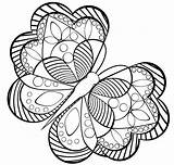Coloring Pages Geometric Butterfly sketch template