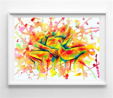colorful climax erotic art giclÉe print illustration wall etsy