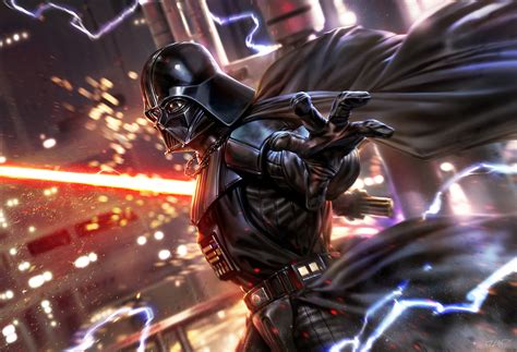 star wars darth vader digital wallpaper fan art digital art star