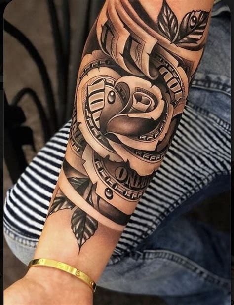 Money Rose Tatuagem Masculina Braço Tatuagem Braço Inteiro Feminino