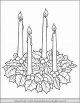 Advent Wreath Coloring Pages Christmas Catholic Children Book sketch template