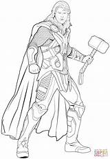 Thor Coloring Pages Ragnarok Printable Getcolorings Color Avengers sketch template