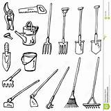 Drawing Tools Gardening Garden Drawings Shovel Spade Paintingvalley sketch template