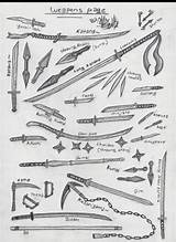 Armas Weapon Swords Dibujo Espadas Armes Katana Trazos Desenhos Waffen Ninjas Japonesas Espada Shinobi Dessiner Wepons Sai Schwerter Ninjutsu Pistola sketch template