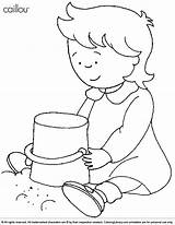 Coloring Caillou Sandbox Pages Rosie Girl Getcolorings Sand Getdrawings Books Library sketch template