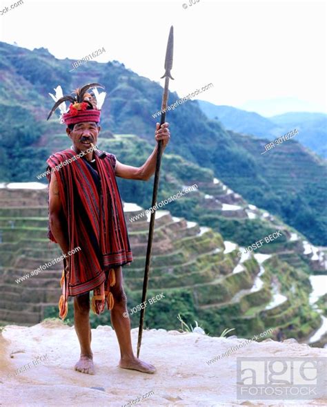 Ifugao Man A Member Of An Ethnic Group Wearing A Traditional Costume