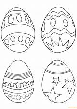 Easter Coloring Eggs Pages Simple Egg Printable Drawing Print Colouring Color Easy Sheets Online Template Supercoloring Line Drawings Kids Heart sketch template