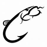 Hook Catfish Decal sketch template