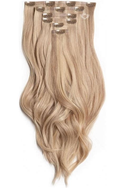 new latte blonde deluxe 18 seamless clip in human hair