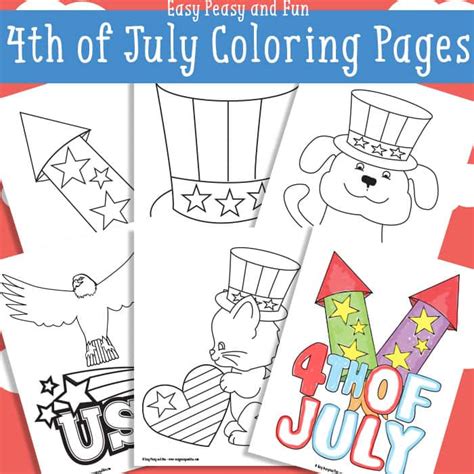 coloring book pages    july