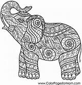 Coloring Pages Elephant Animals Adults Animal Mosaic Hard Challenging Geometric Difficult Printable Print Color Everfreecoloring Getcolorings Appealing Popular Colori Col sketch template