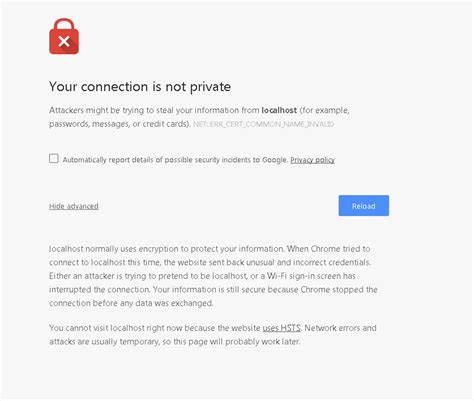 google chrome chrome le site web utilise hsts erreurs de reseau cette page fonctionnera