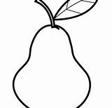 Pear Coloring Getcolorings Color Pages Getdrawings sketch template