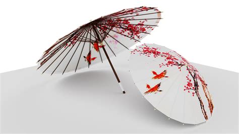 umbrella  model beautiful cgtrader