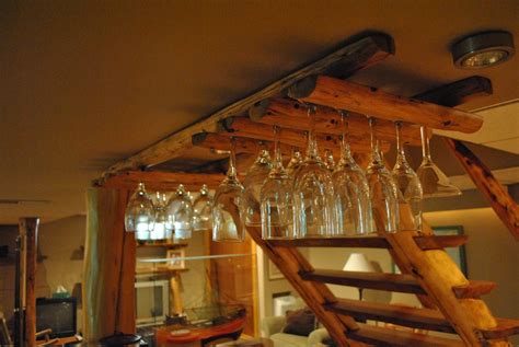 hand  custom wine glass rack  phils woodwork