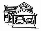 Coloring Pages House Garage Colouring Cars Kids Houses Buildings Color Building Teaching Fun Book Colormegood Sheets sketch template