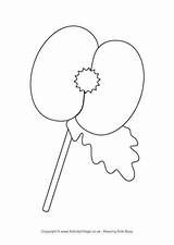 Poppy Template Remembrance Templates Coloring Colouring sketch template